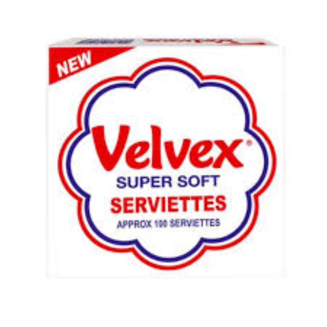 VELVEX WHITE SERVIETTES 100s